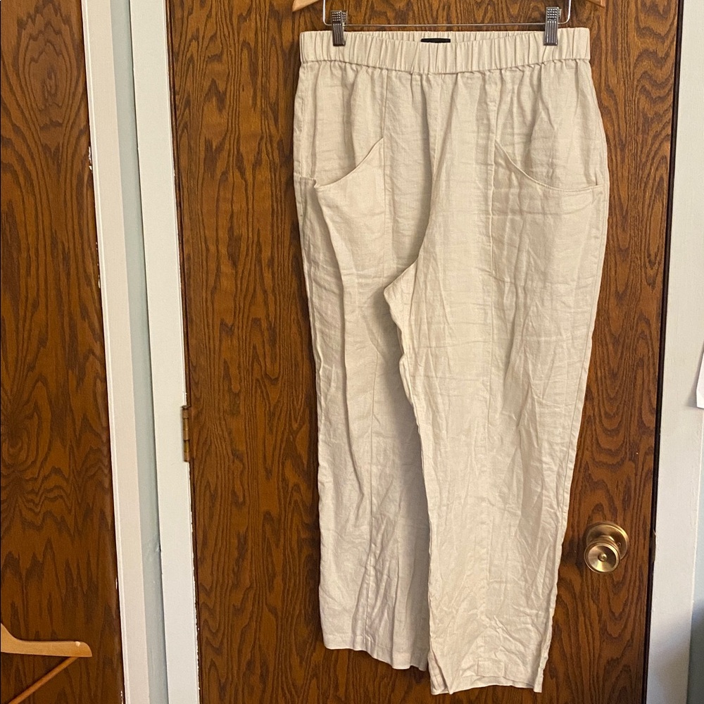 Quince Linen Tapered Ankle Pants